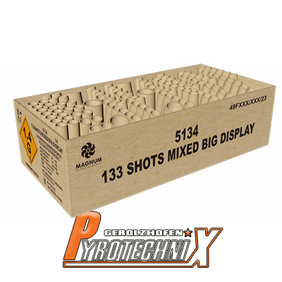 133 shots mixed big display Verbundfeuerwerk